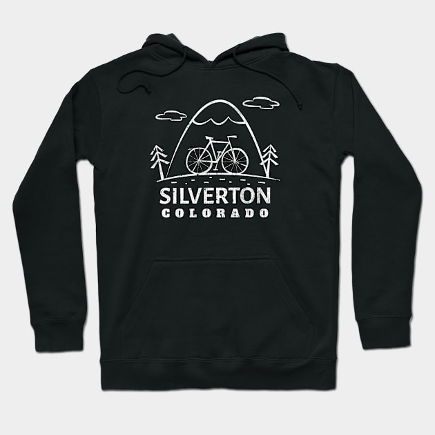 Silverton, Colorado Biking Hoodie by Mountain Morning Graphics